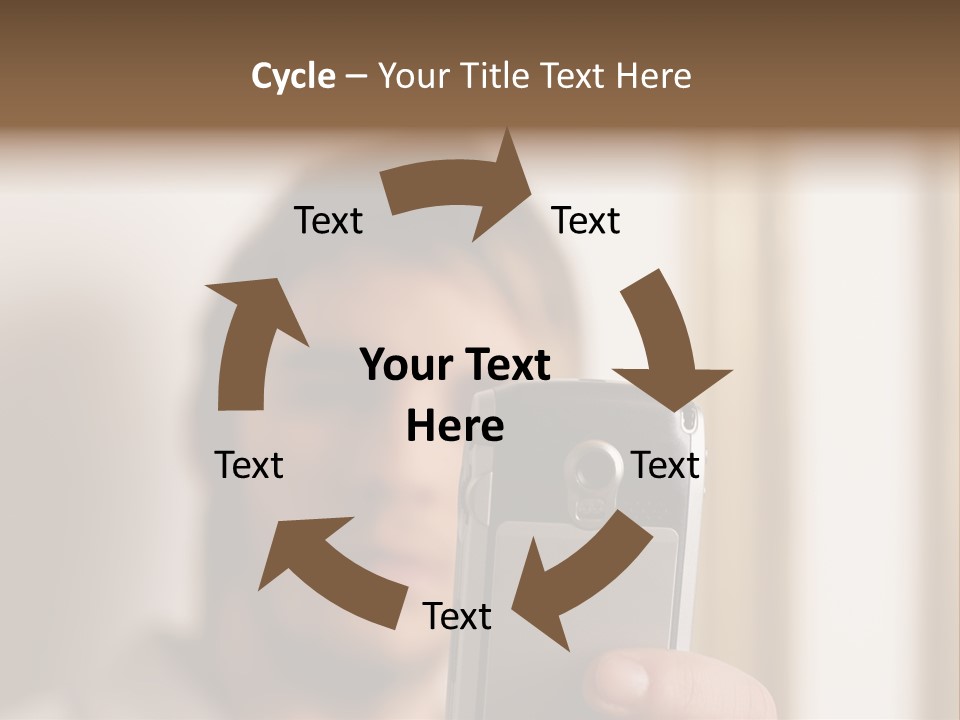Man With Camera Phone PowerPoint Template
