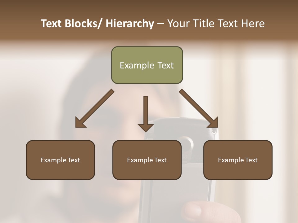 Man With Camera Phone PowerPoint Template