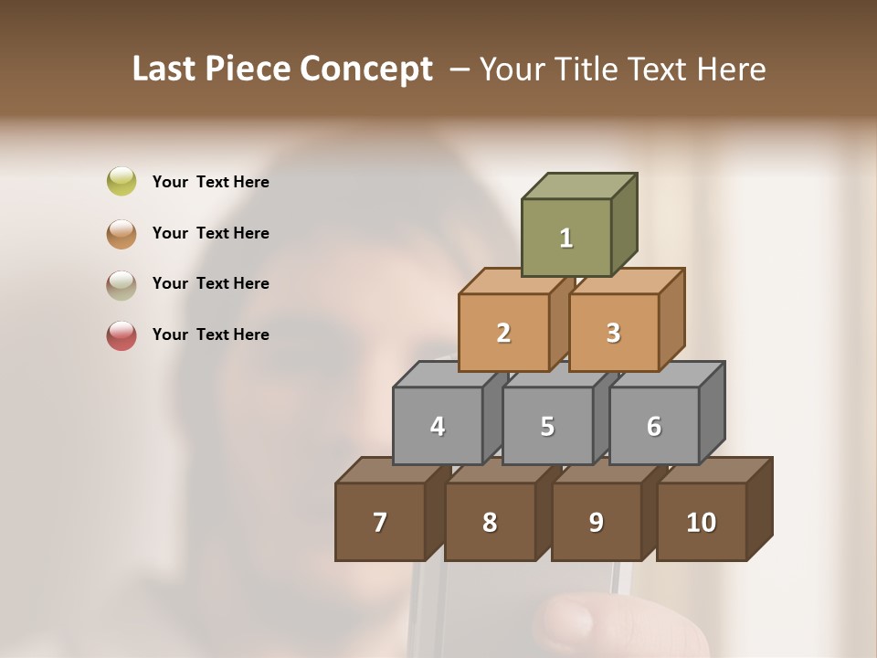 Man With Camera Phone PowerPoint Template