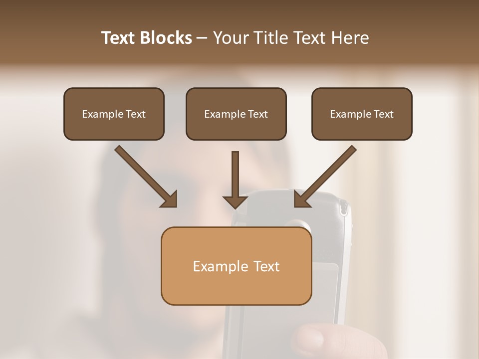Man With Camera Phone PowerPoint Template
