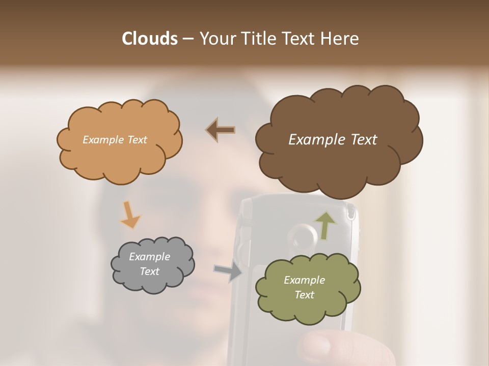 Man With Camera Phone PowerPoint Template