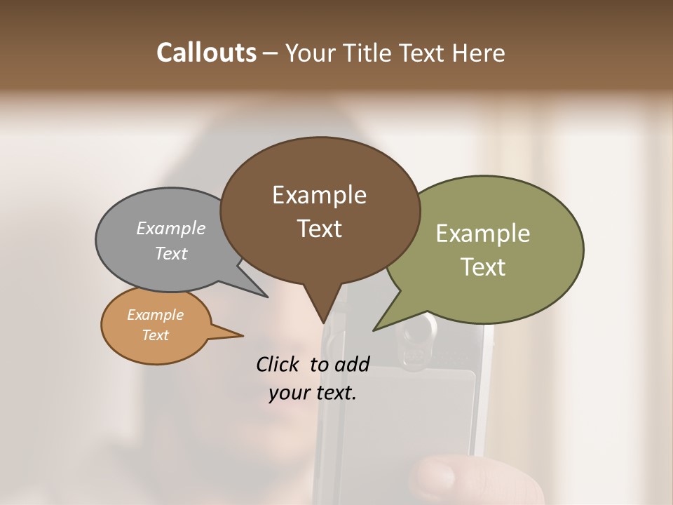Man With Camera Phone PowerPoint Template