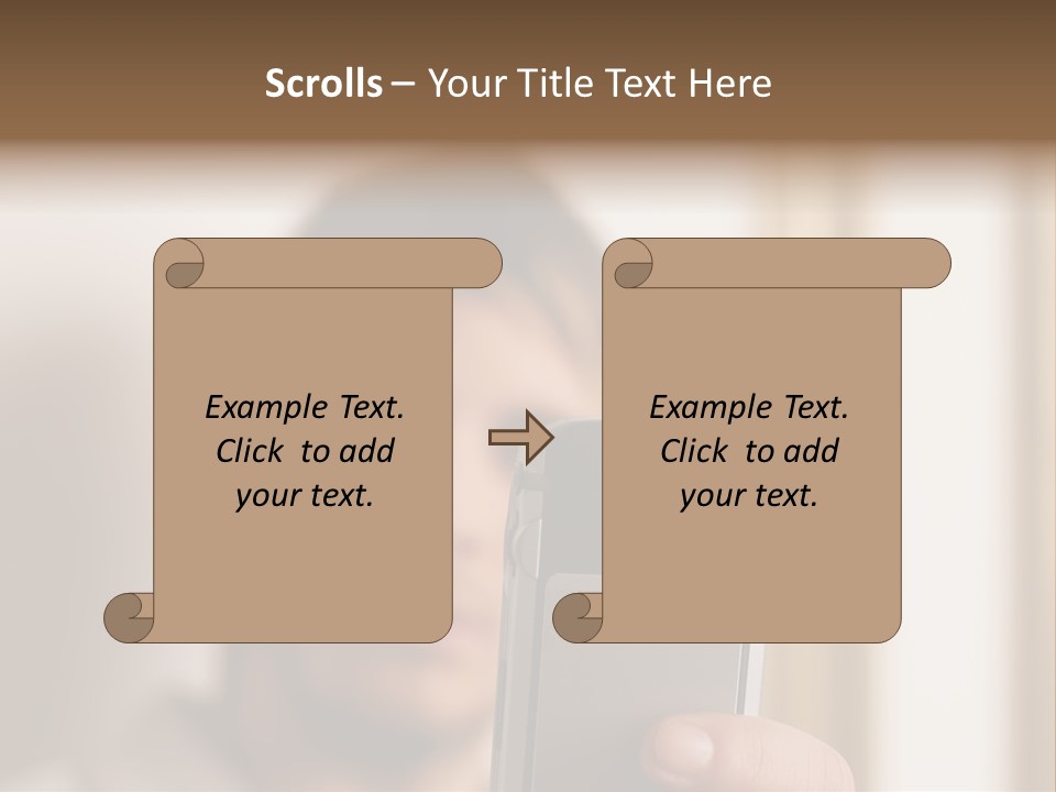 Man With Camera Phone PowerPoint Template