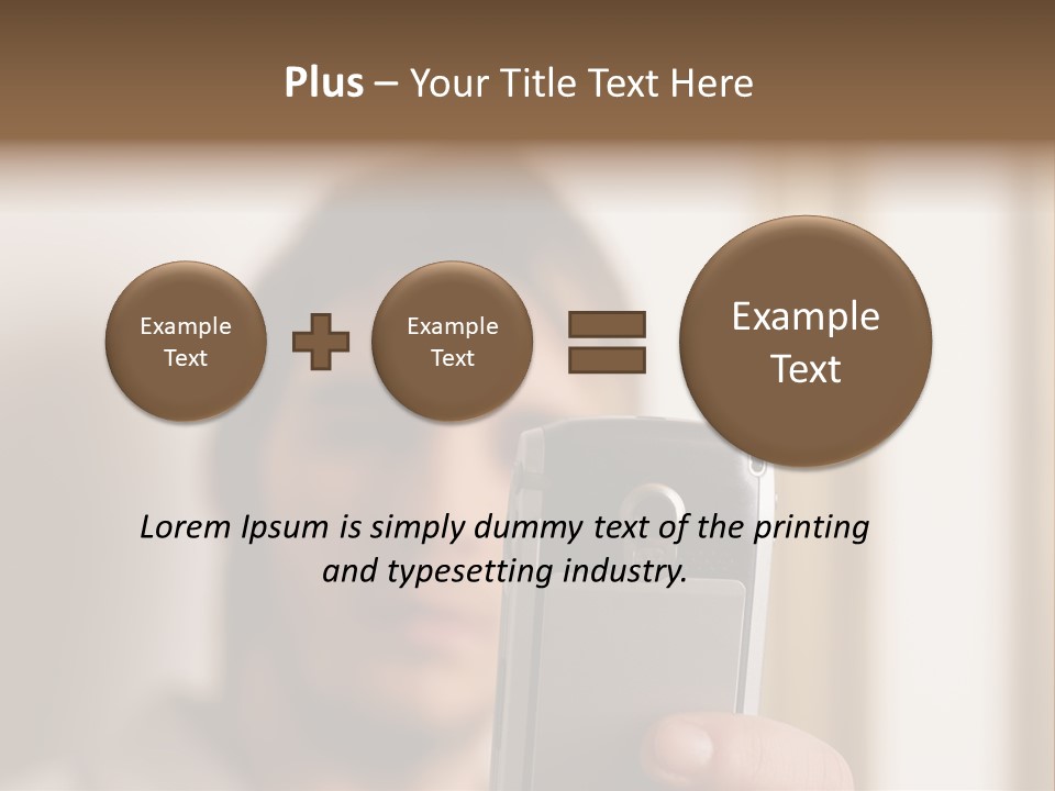 Man With Camera Phone PowerPoint Template