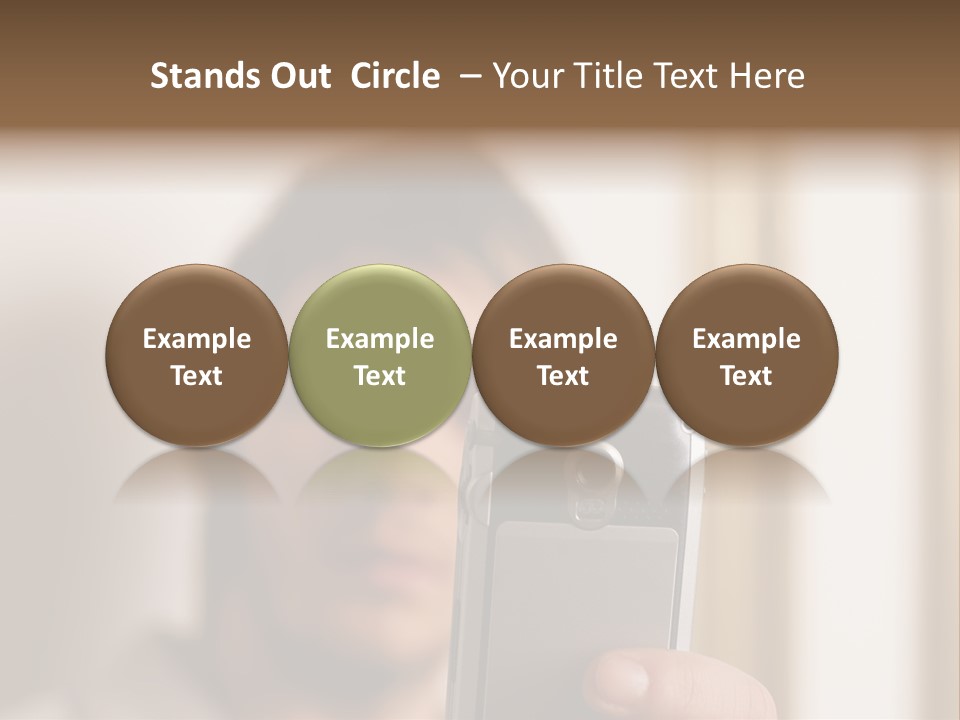 Man With Camera Phone PowerPoint Template