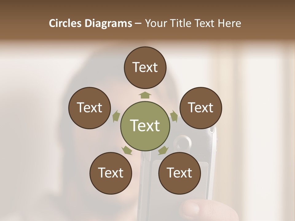 Man With Camera Phone PowerPoint Template