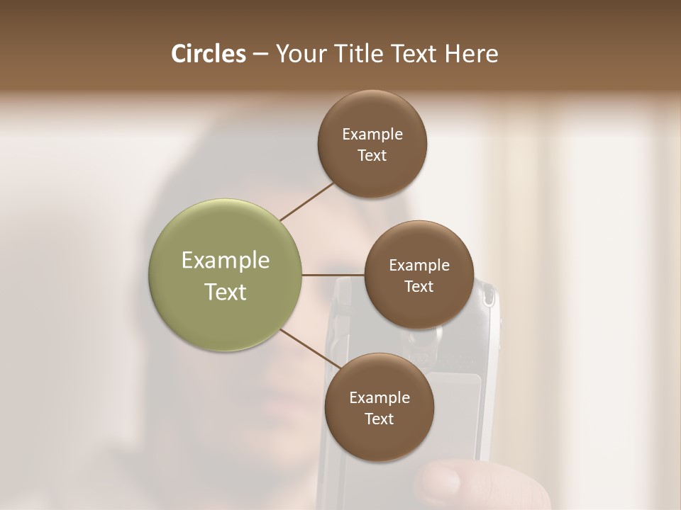 Man With Camera Phone PowerPoint Template