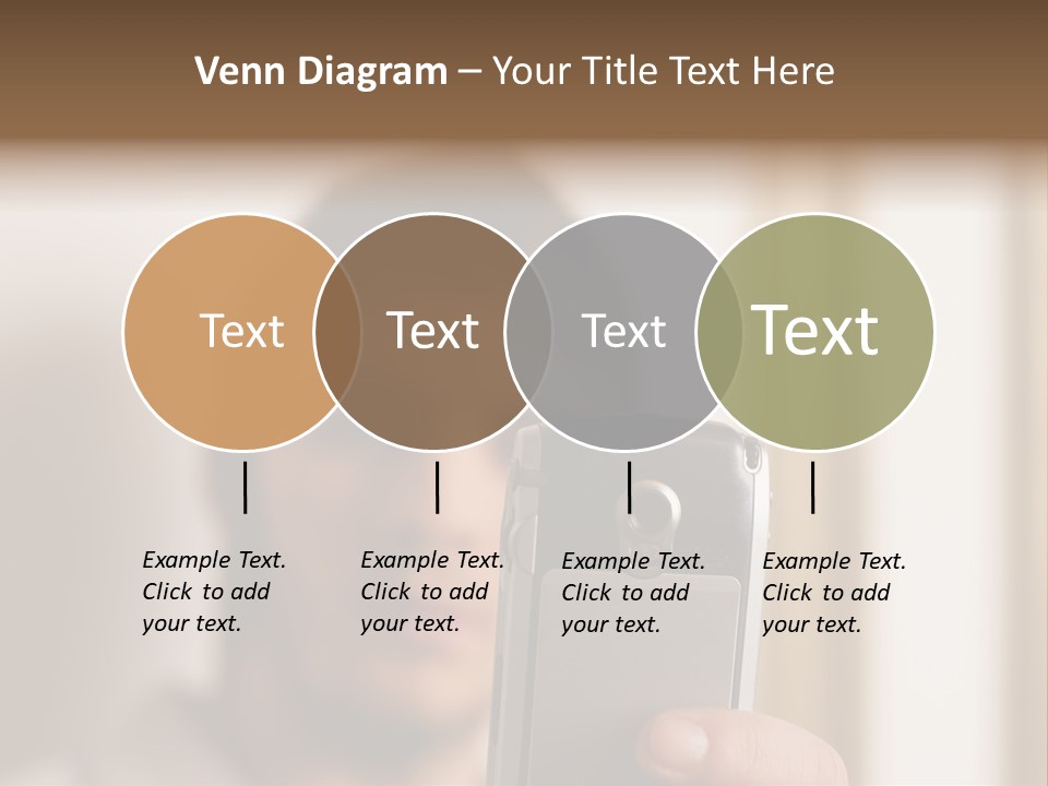 Man With Camera Phone PowerPoint Template