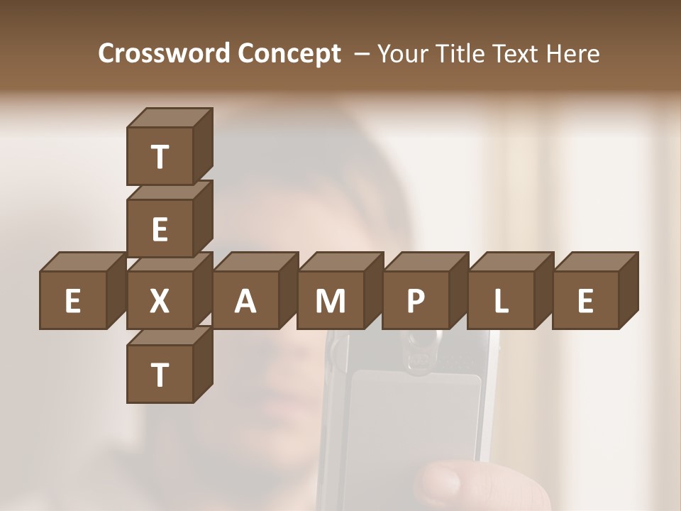 Man With Camera Phone PowerPoint Template