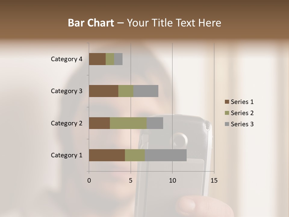 Man With Camera Phone PowerPoint Template