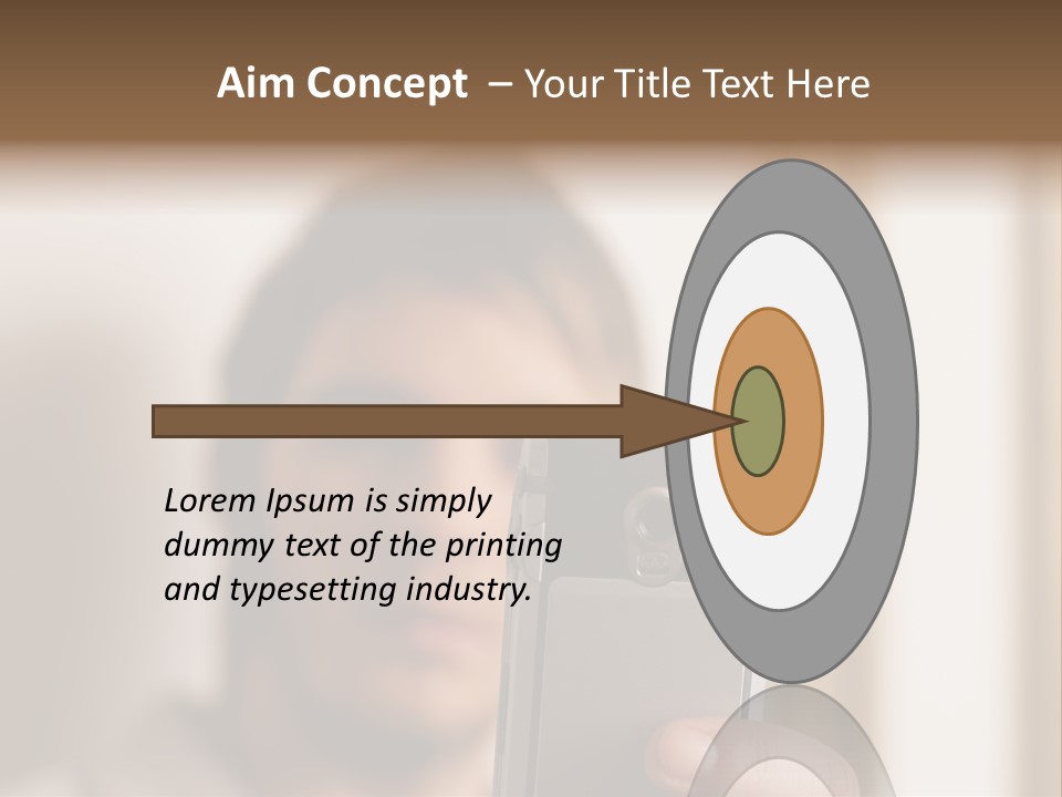 Man With Camera Phone PowerPoint Template