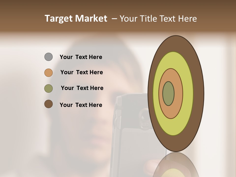 Man With Camera Phone PowerPoint Template