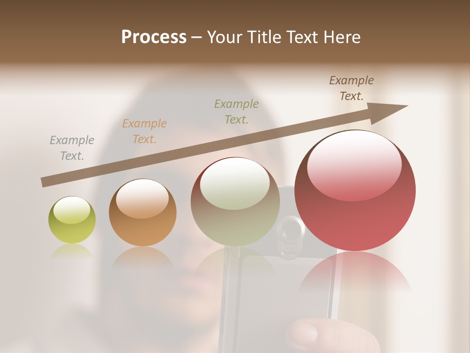 Man With Camera Phone PowerPoint Template