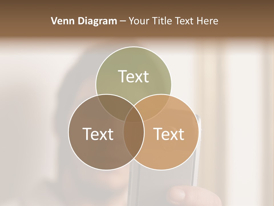 Man With Camera Phone PowerPoint Template