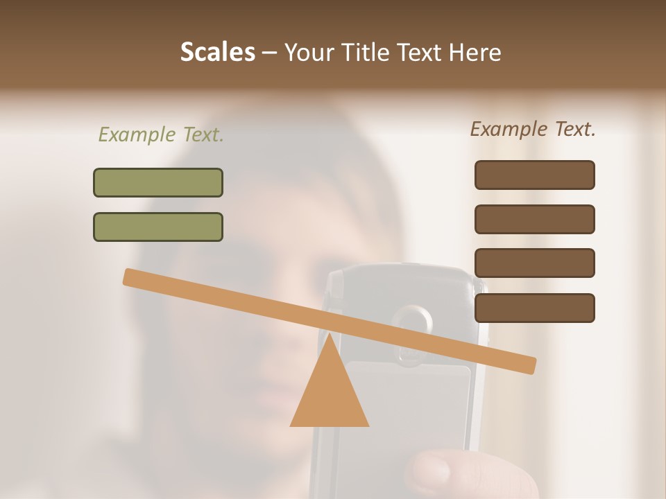 Man With Camera Phone PowerPoint Template