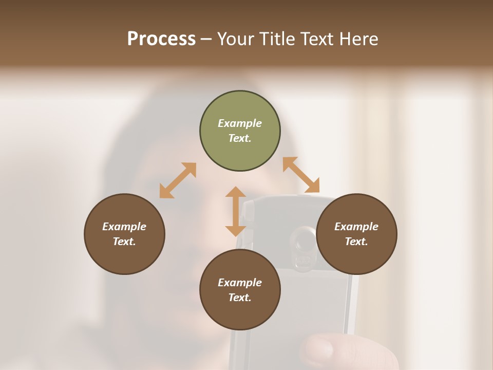 Man With Camera Phone PowerPoint Template