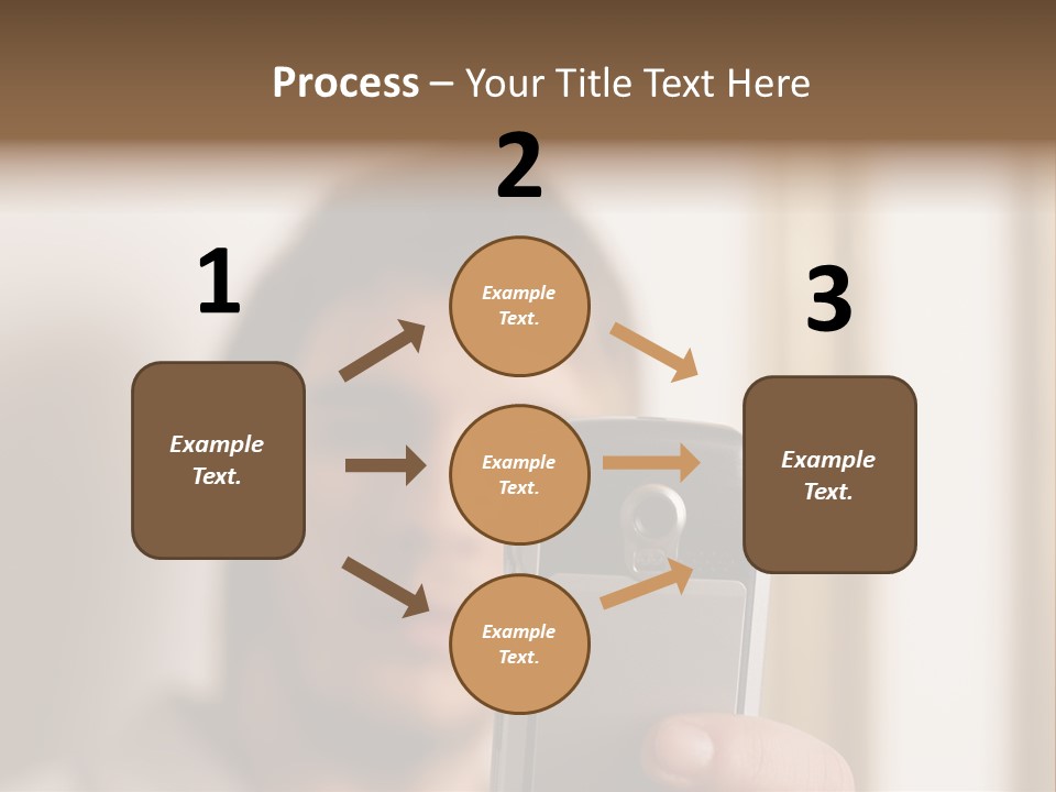 Man With Camera Phone PowerPoint Template