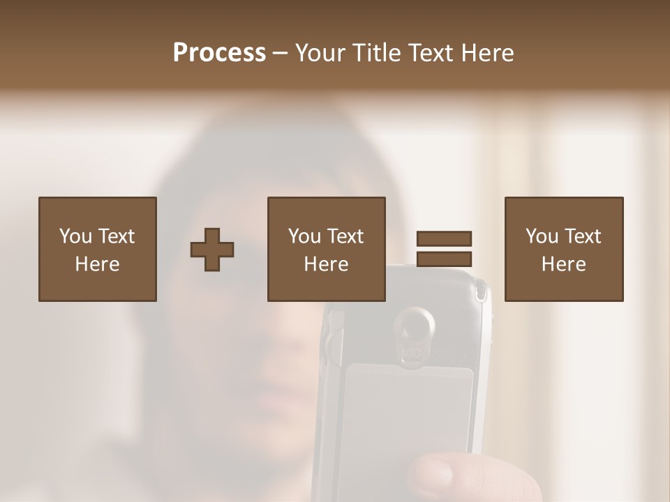 Man With Camera Phone PowerPoint Template