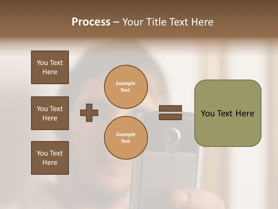 Man With Camera Phone PowerPoint Template