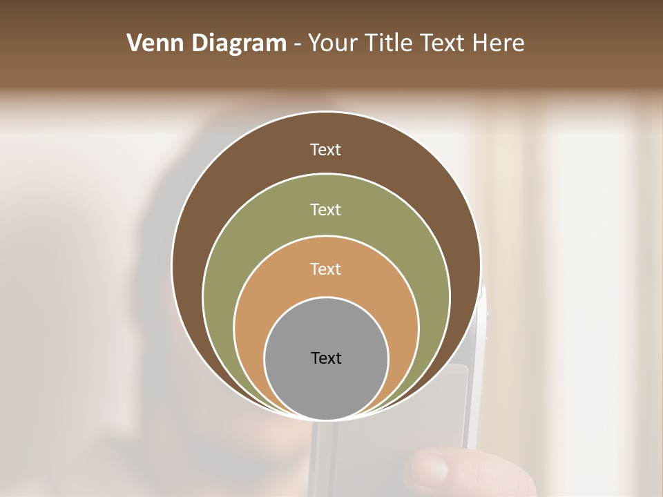 Man With Camera Phone PowerPoint Template