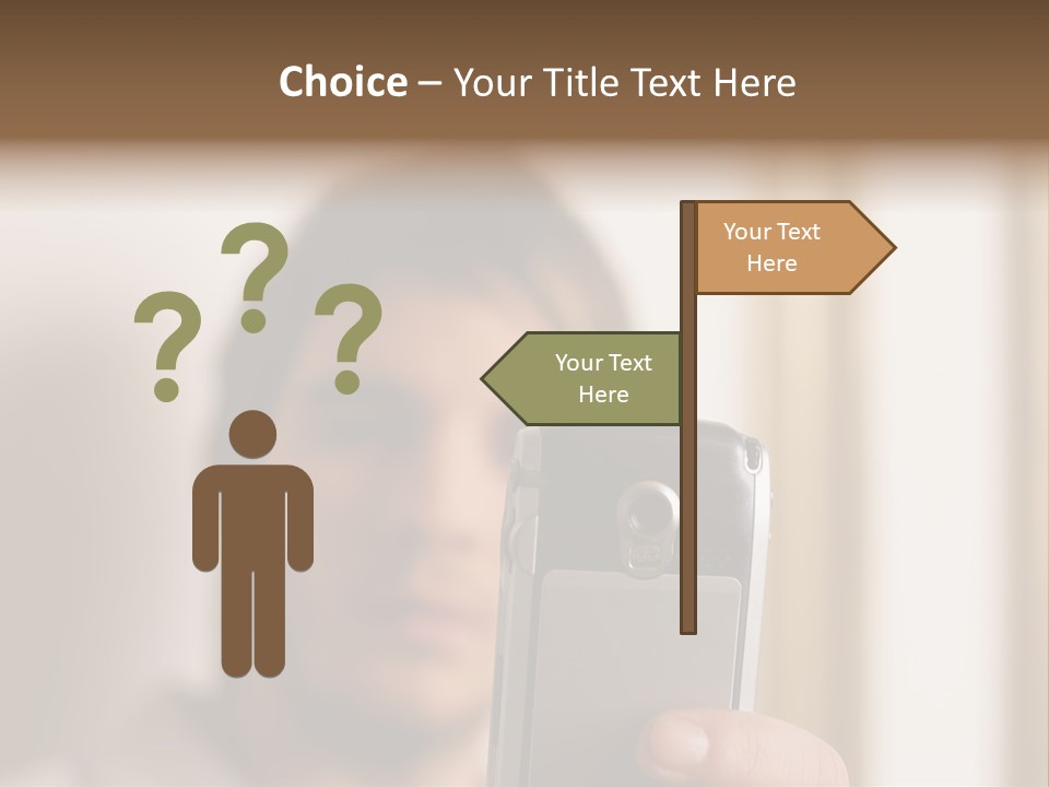 Man With Camera Phone PowerPoint Template