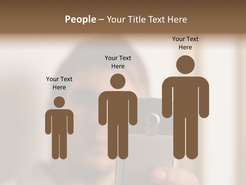 Man With Camera Phone PowerPoint Template
