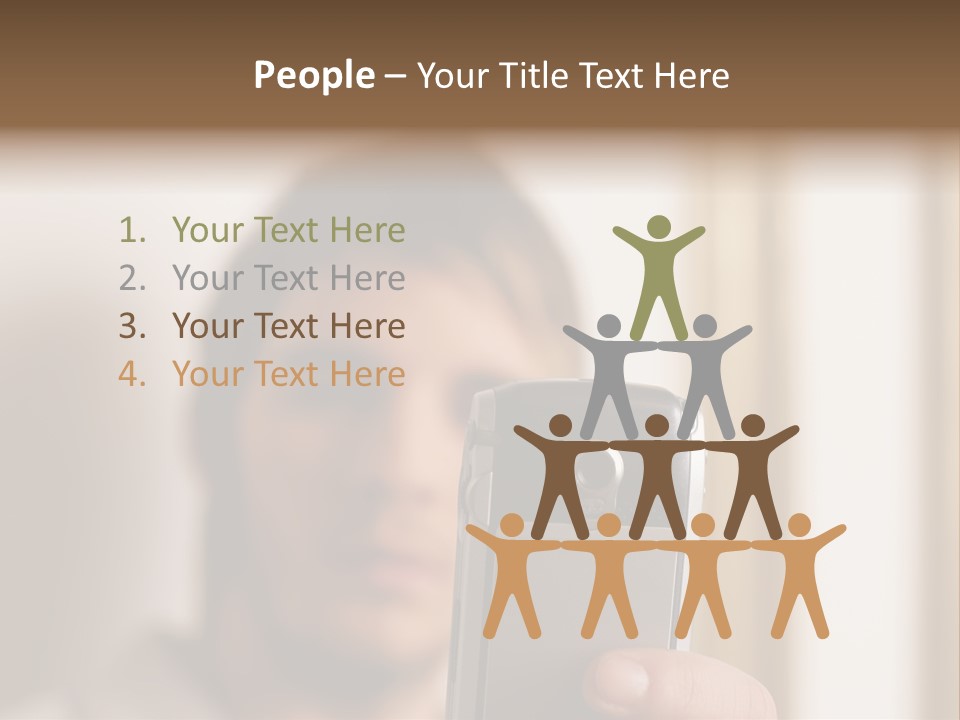 Man With Camera Phone PowerPoint Template