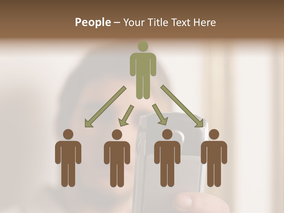 Man With Camera Phone PowerPoint Template