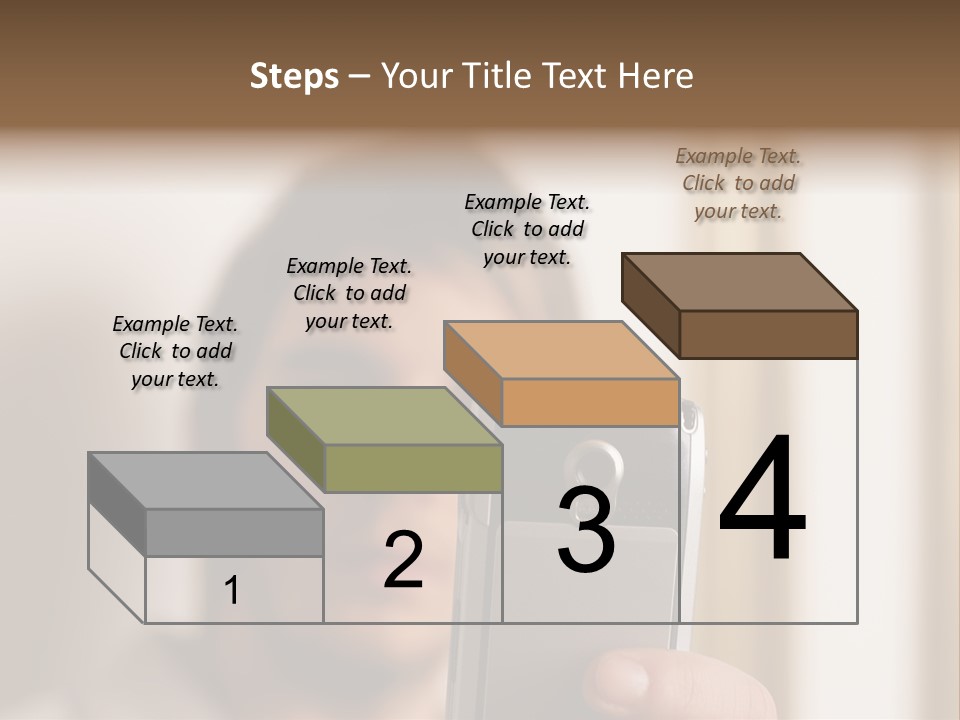 Man With Camera Phone PowerPoint Template