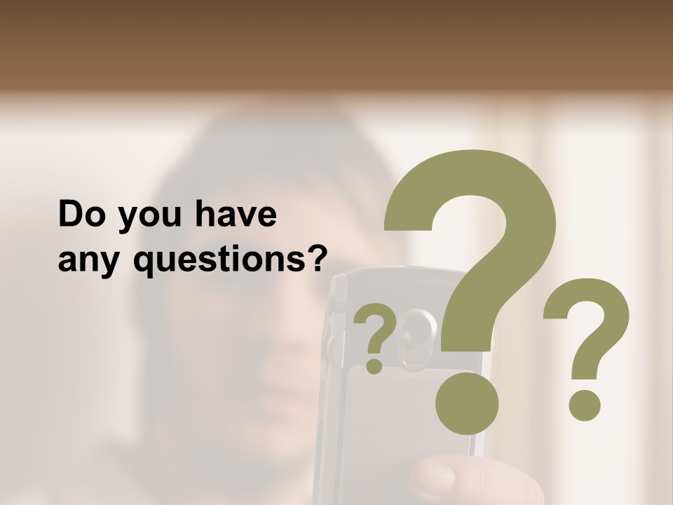 Man With Camera Phone PowerPoint Template