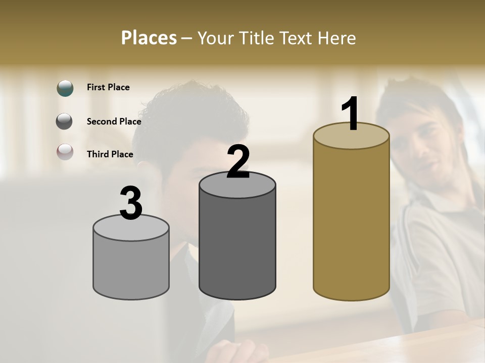 Male Colleagues Chatting PowerPoint Template