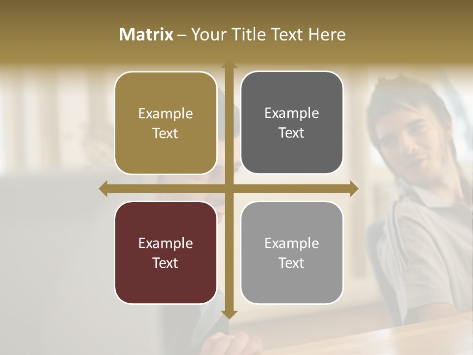 Male Colleagues Chatting PowerPoint Template