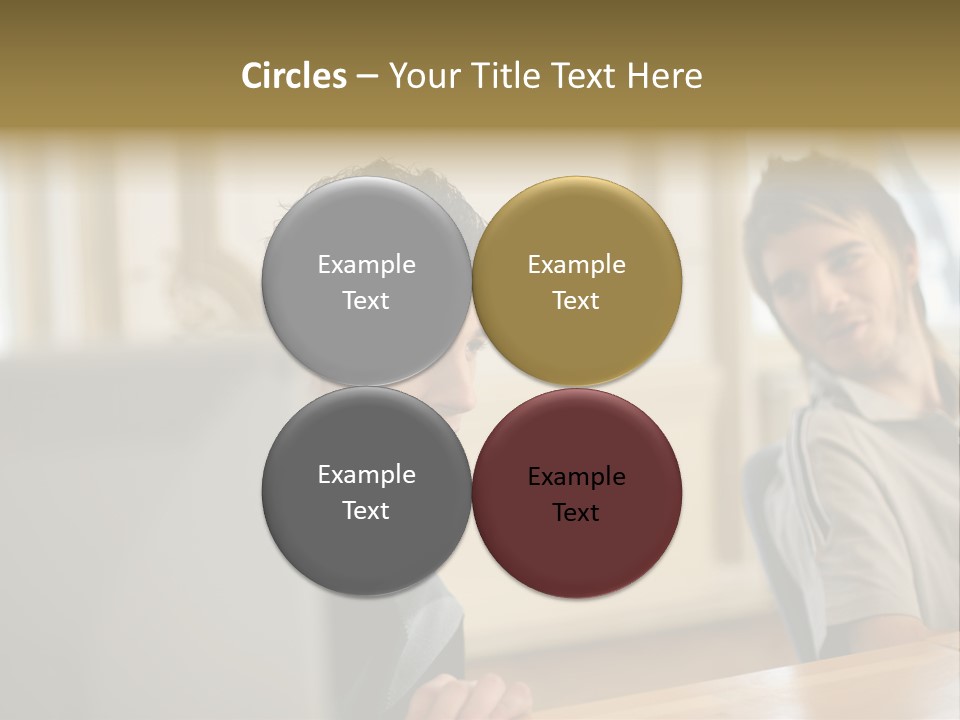 Male Colleagues Chatting PowerPoint Template