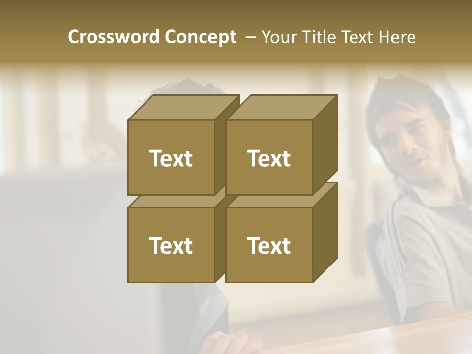 Male Colleagues Chatting PowerPoint Template