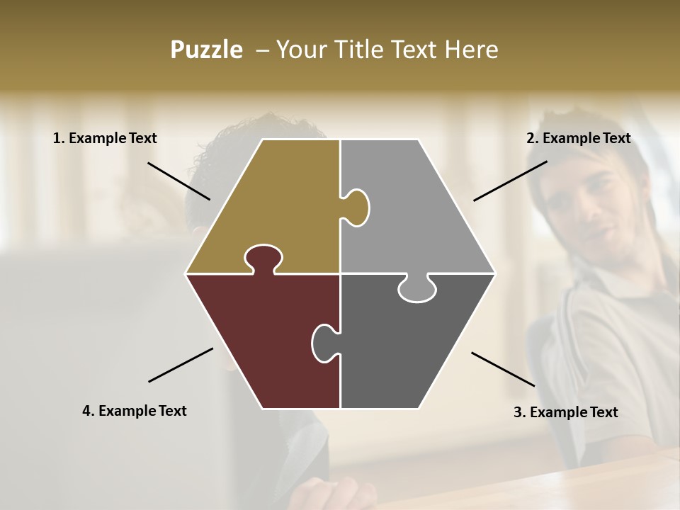 Male Colleagues Chatting PowerPoint Template