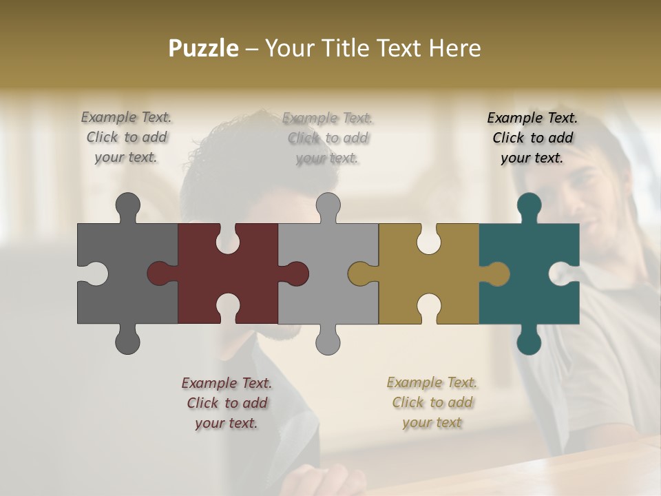 Male Colleagues Chatting PowerPoint Template