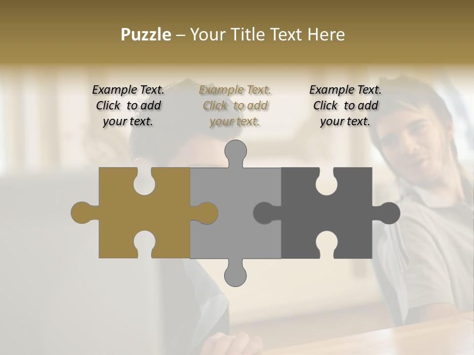 Male Colleagues Chatting PowerPoint Template