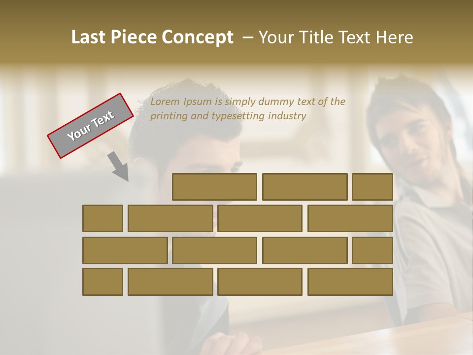 Male Colleagues Chatting PowerPoint Template