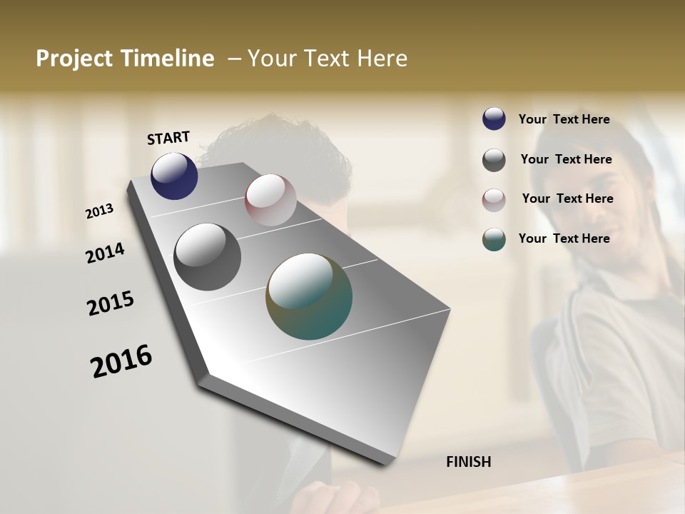 Male Colleagues Chatting PowerPoint Template
