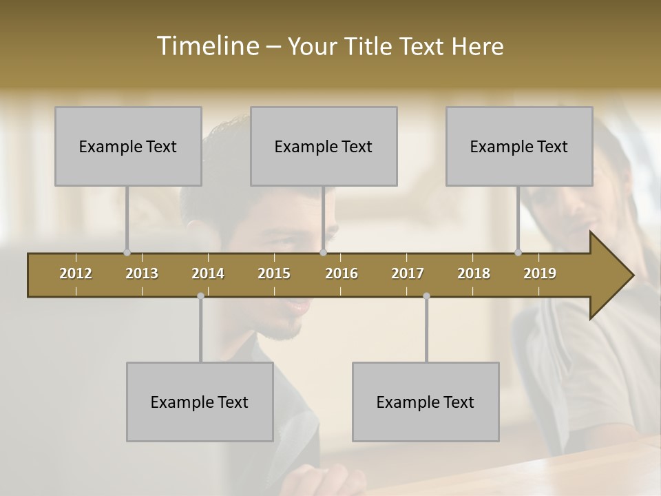 Male Colleagues Chatting PowerPoint Template