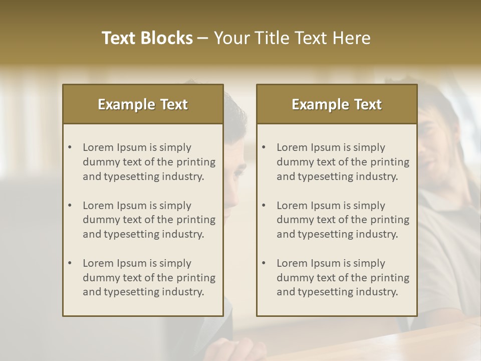 Male Colleagues Chatting PowerPoint Template