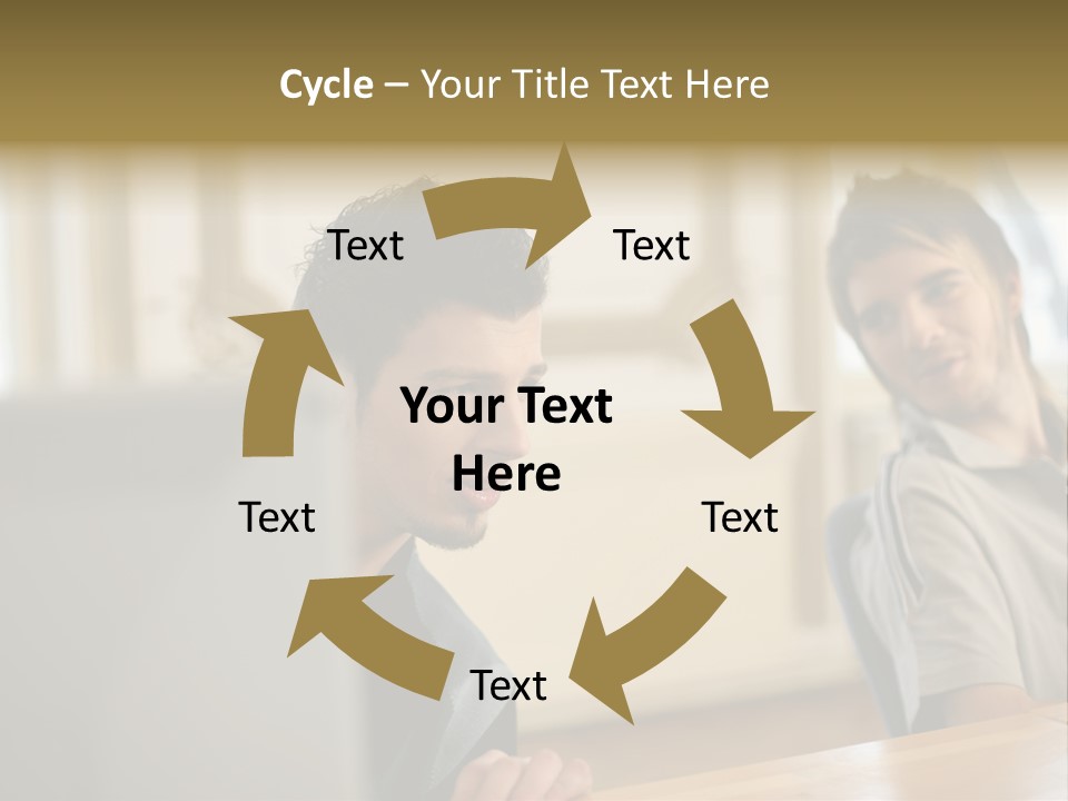 Male Colleagues Chatting PowerPoint Template
