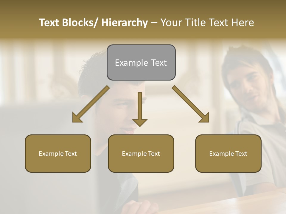 Male Colleagues Chatting PowerPoint Template