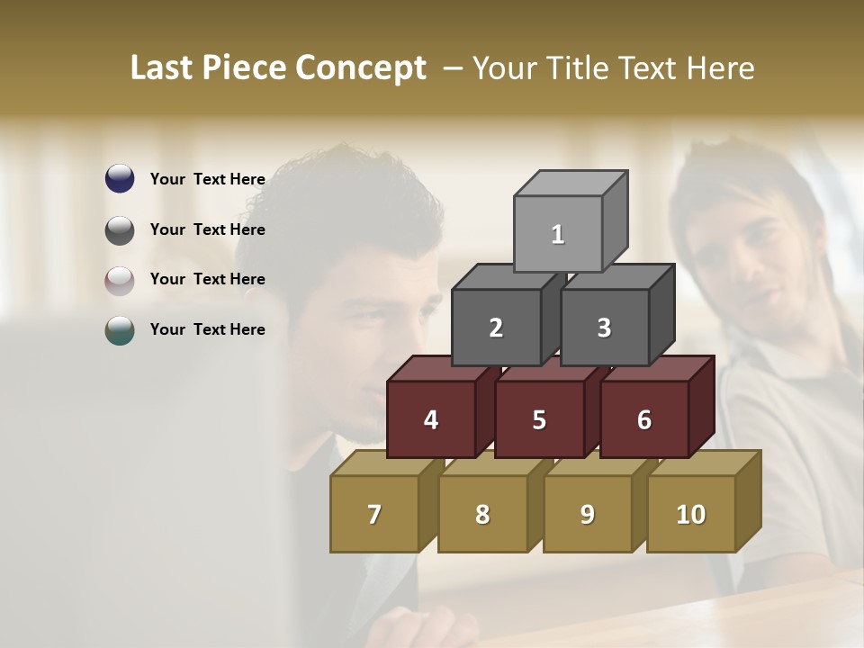 Male Colleagues Chatting PowerPoint Template