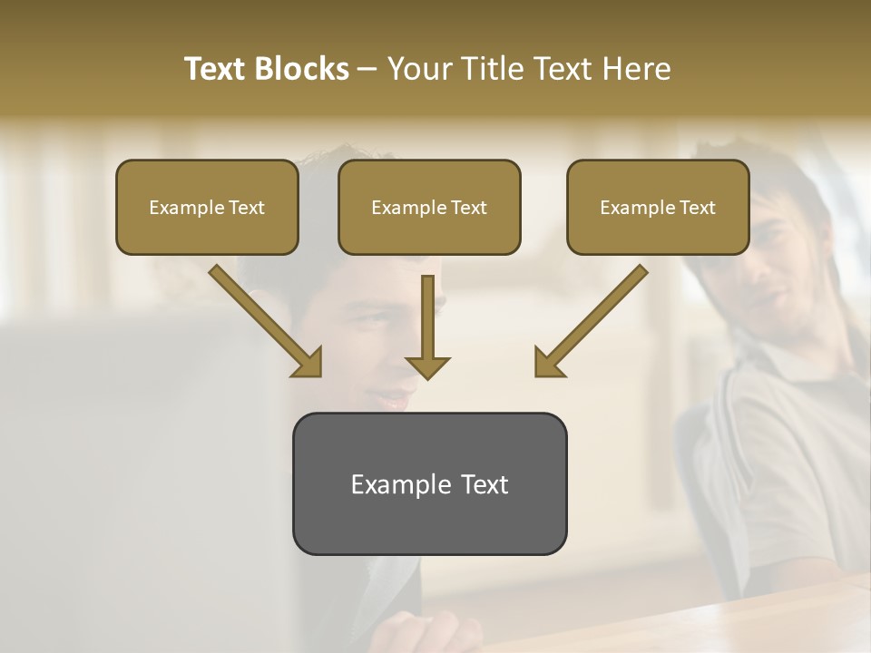 Male Colleagues Chatting PowerPoint Template