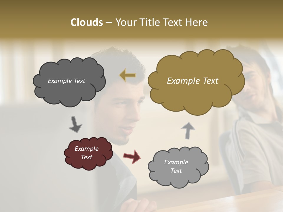 Male Colleagues Chatting PowerPoint Template