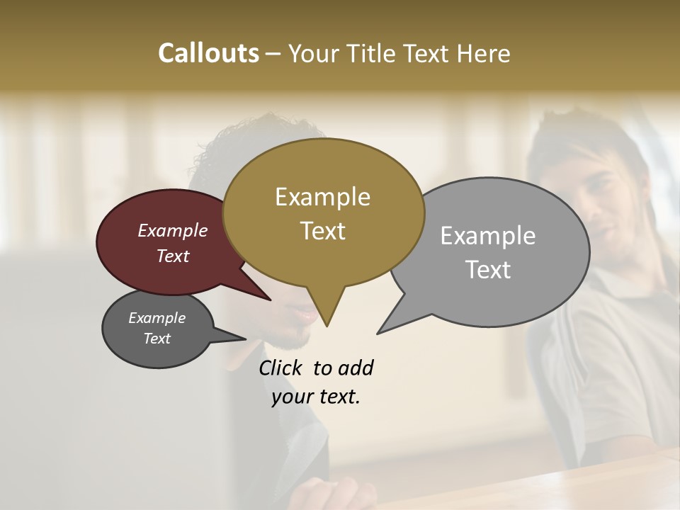 Male Colleagues Chatting PowerPoint Template