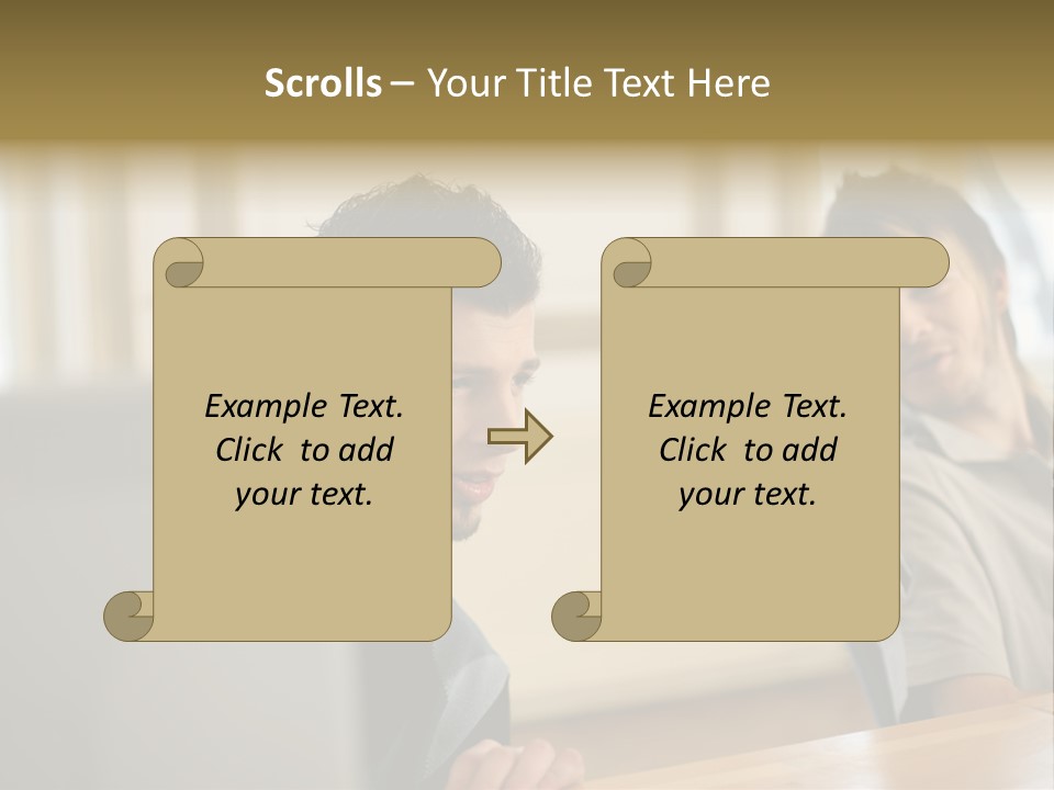 Male Colleagues Chatting PowerPoint Template