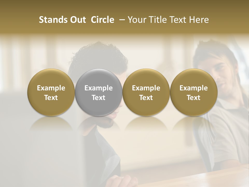 Male Colleagues Chatting PowerPoint Template