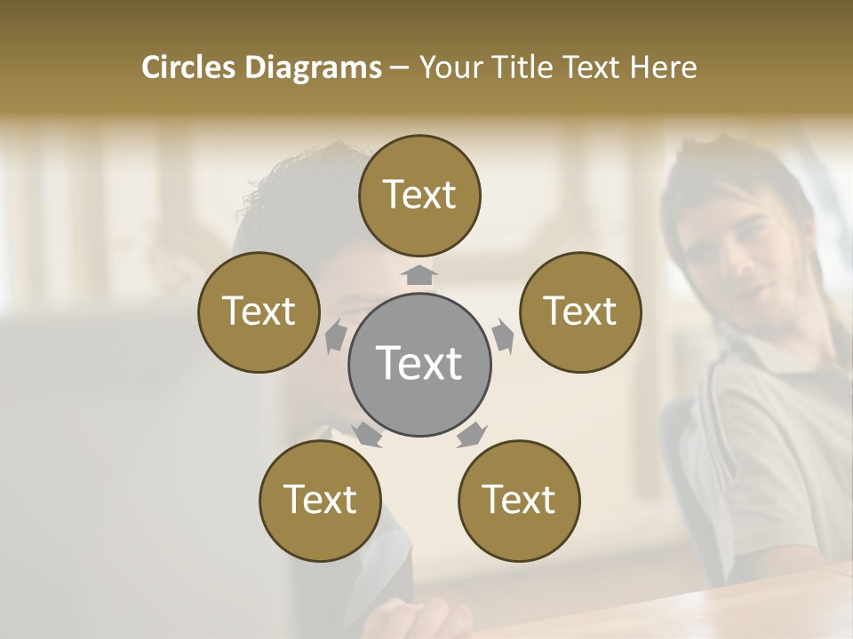 Male Colleagues Chatting PowerPoint Template